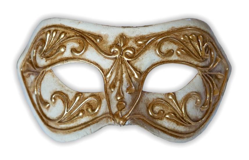 Venetian Mask - Colombina Oro Bianco