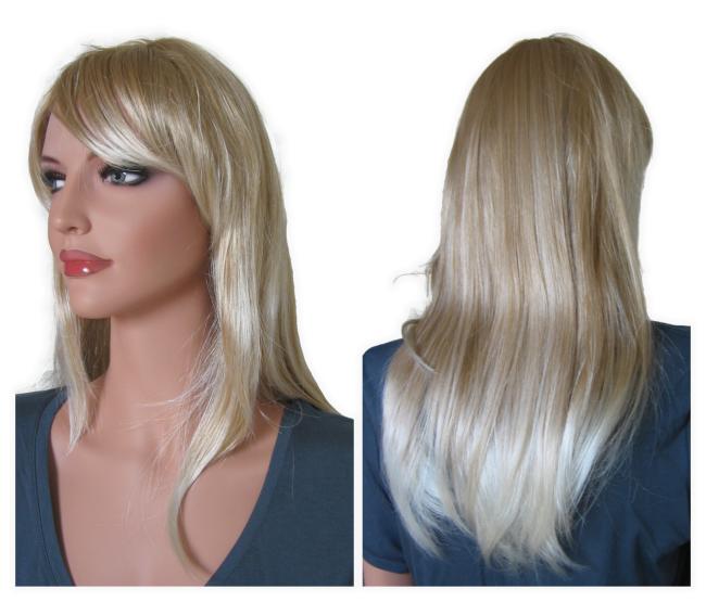 Blonde Wig with Platinum Blonde Highlights 55 cm - Click Image to Close