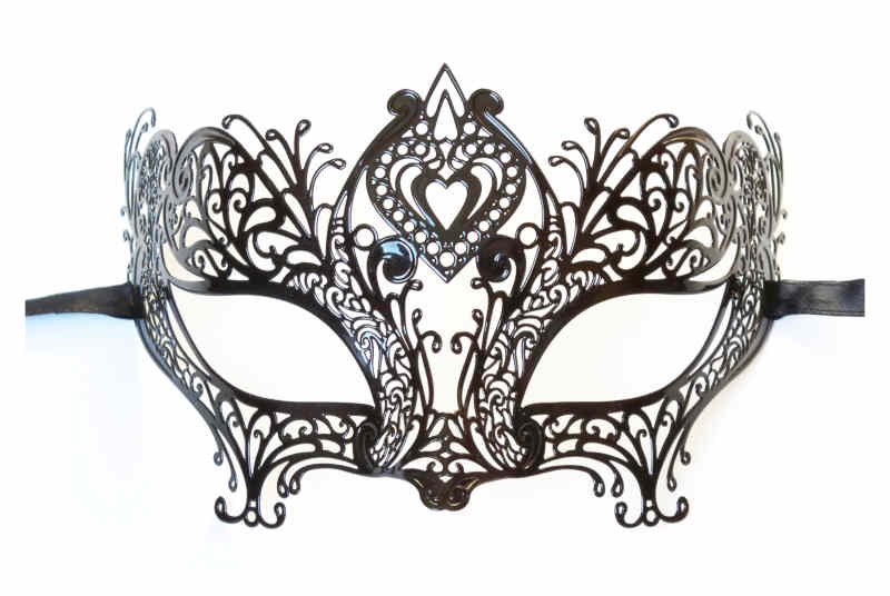 Filigree Metal Mask 'Heart Shape'