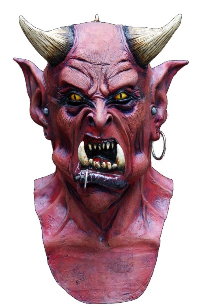 Hell Demon Latex Mask - Click Image to Close