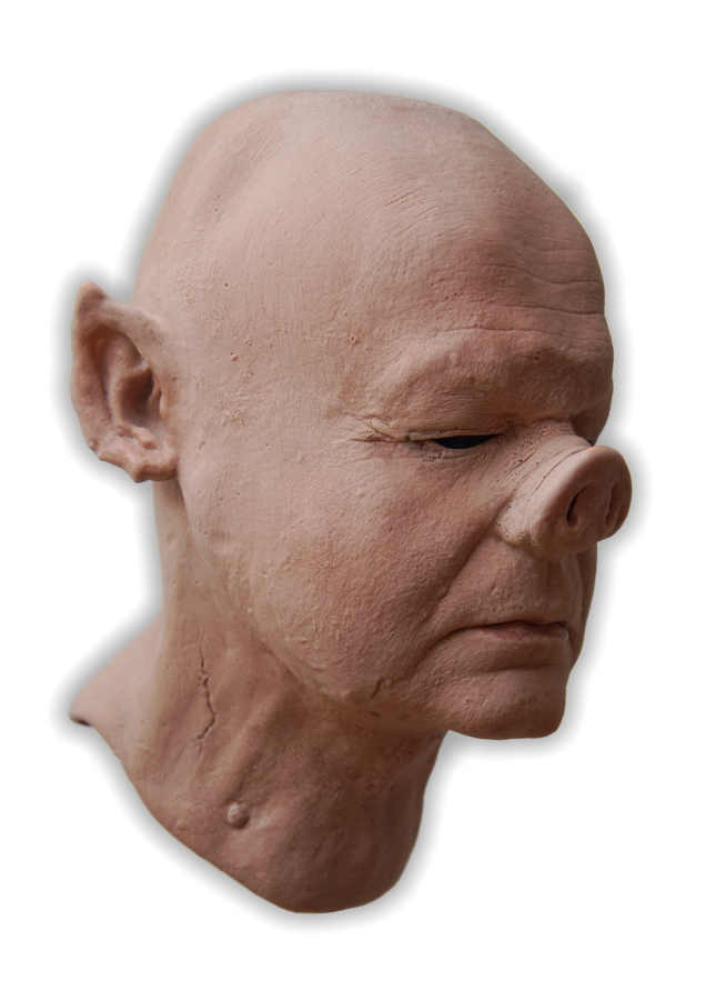 Pig Man Mask Latex Flesh Tone - Click Image to Close