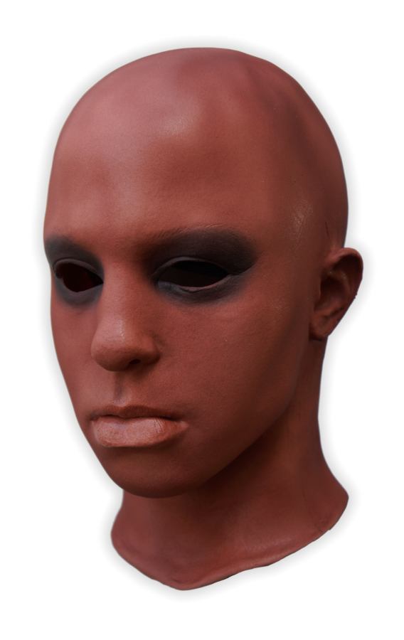 Latex Female Face Mask Dark Skin 'Larissa' - Click Image to Close