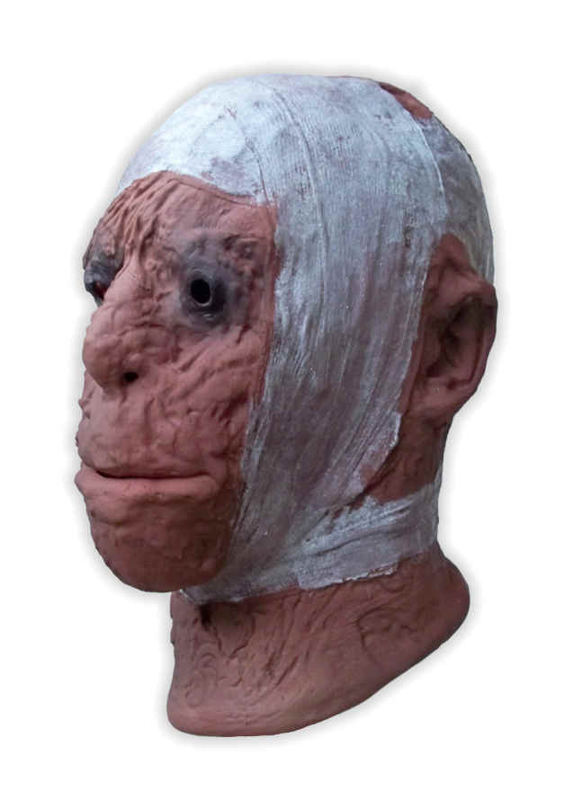 Maschera di mummia fatta di lattice