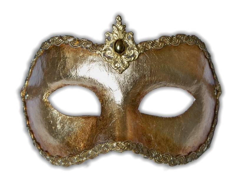 Golden Colombina Mask