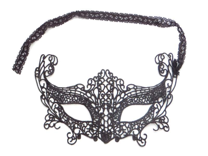Maske aus Spitze Schwarz XC006