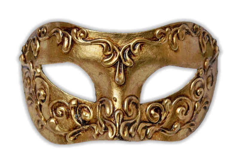 Venetian mask with golden stucco - Click Image to Close