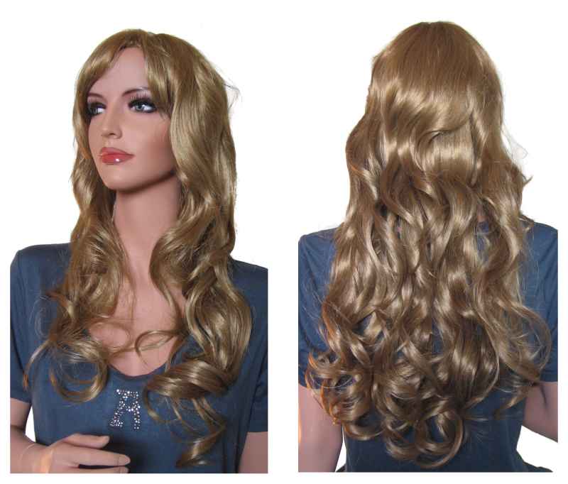 Curly Wig Strawberry Blonde - Click Image to Close