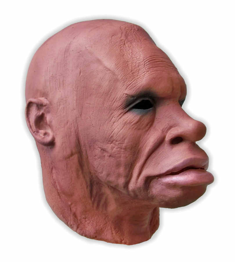 Prehistoric Man Face Mask Latex Realistic