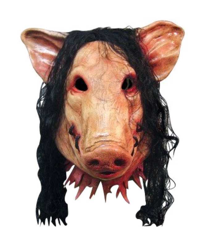 SAW "Pig Head" Licensed Movie Mask - Click Image to Close
