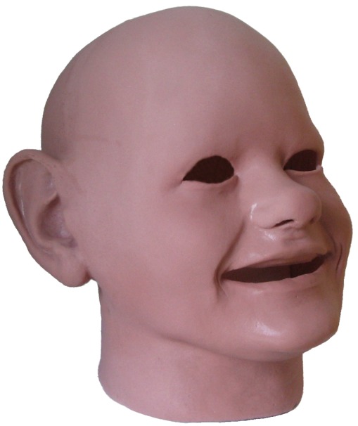 Scary Babyface Latex Mask - Click Image to Close