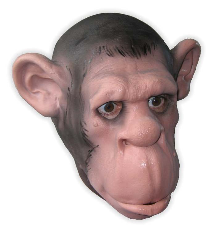 Foam Latex Chimp Mask - Click Image to Close