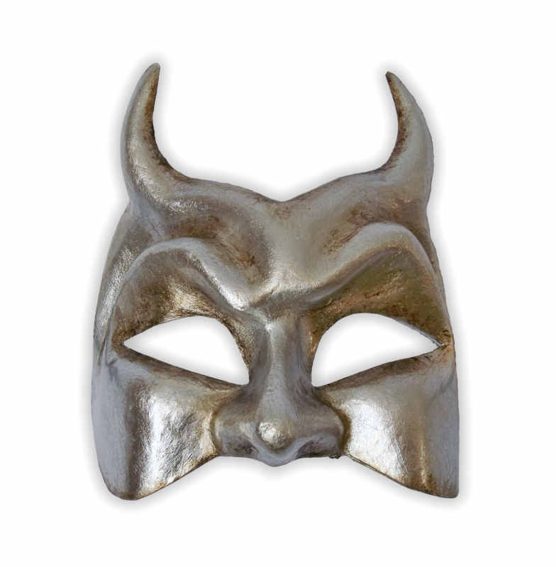 Venetian Devil Mask Silver