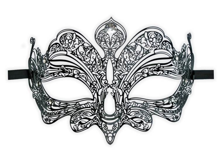 Ladies Filigree Metal Mask 'Symphony' - Click Image to Close