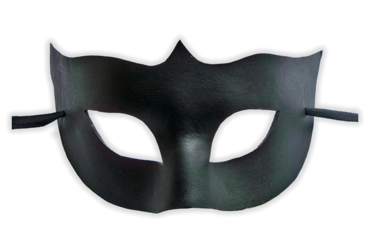 Masque Venitien en Cuir Noir - Cliquez sur l'image pour la fermer