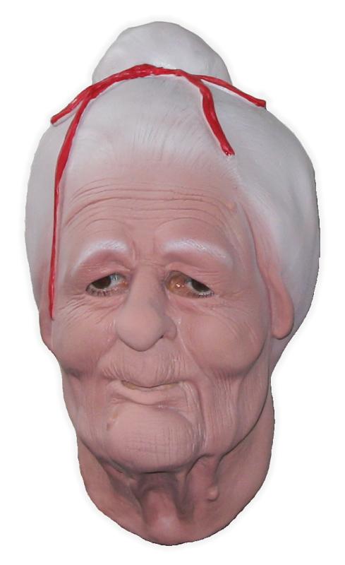 Alte Dame Maske aus Schaumlatex - zum Schließen ins Bild klicken