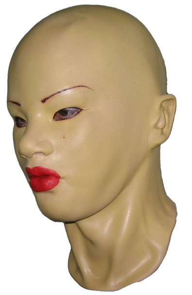 'Asian Beauty' Crossdresser Rubber Hood