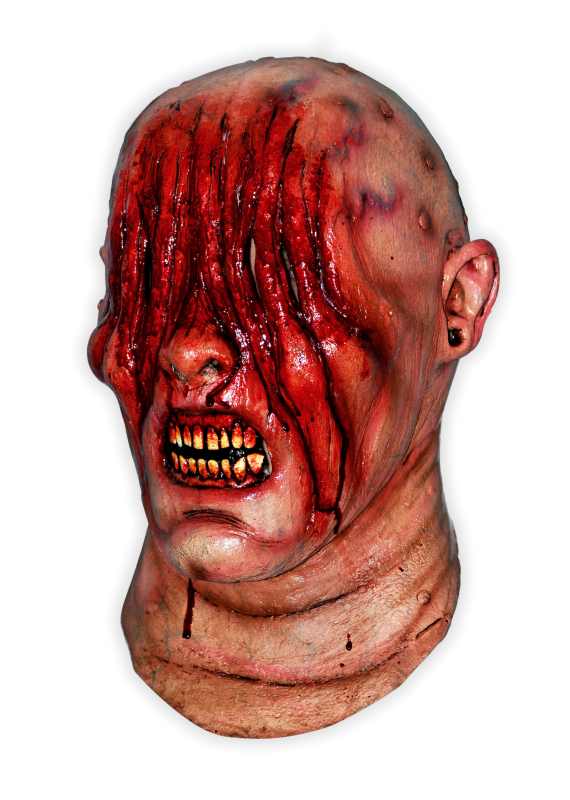 Horrormaske 'Zerkratztes Gesicht' - zum Schließen ins Bild klicken