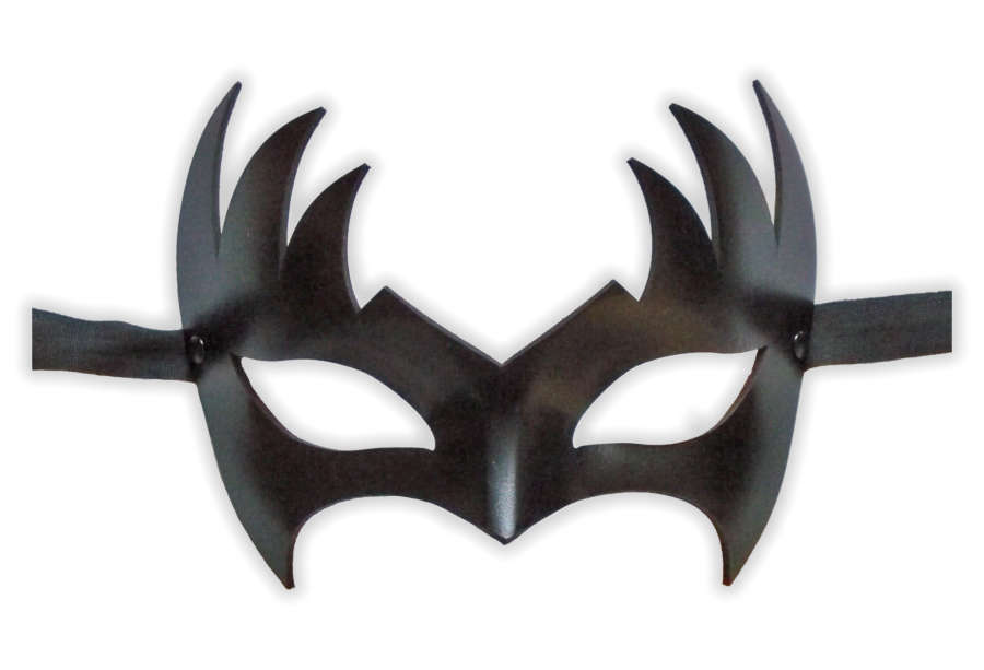 Maske aus Leder Schwarz Venedig 'Phoenix' - zum Schließen ins Bild klicken