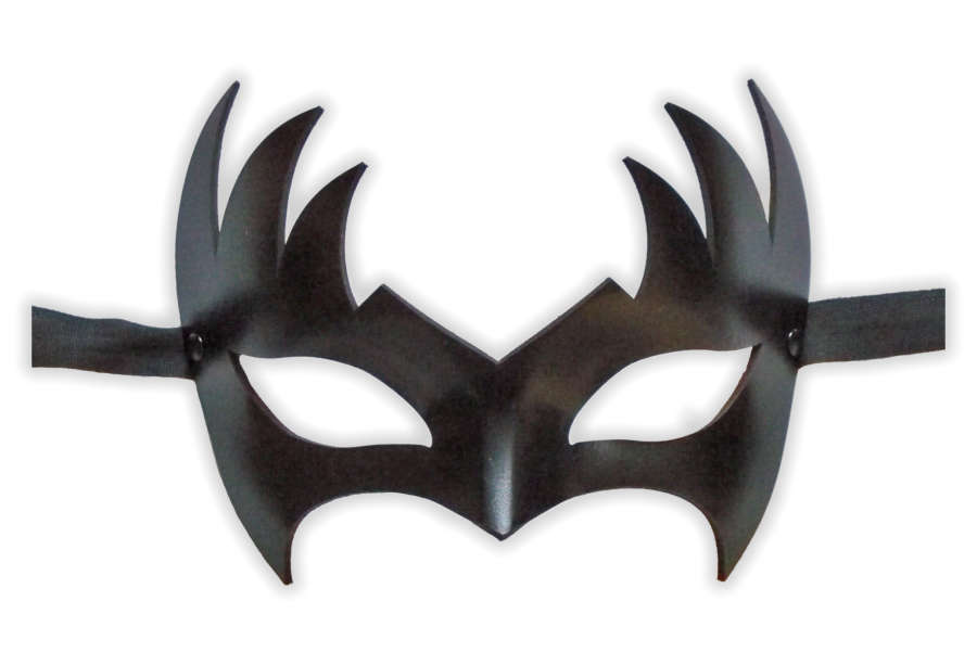 Maske aus Leder Schwarz Venedig 'Phoenix'