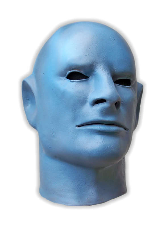 Blue Rubber Man Face Mask - Click Image to Close