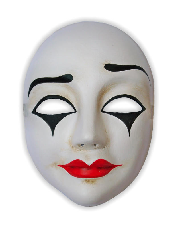 Gruselige Venezianische Maske Clown - zum Schließen ins Bild klicken