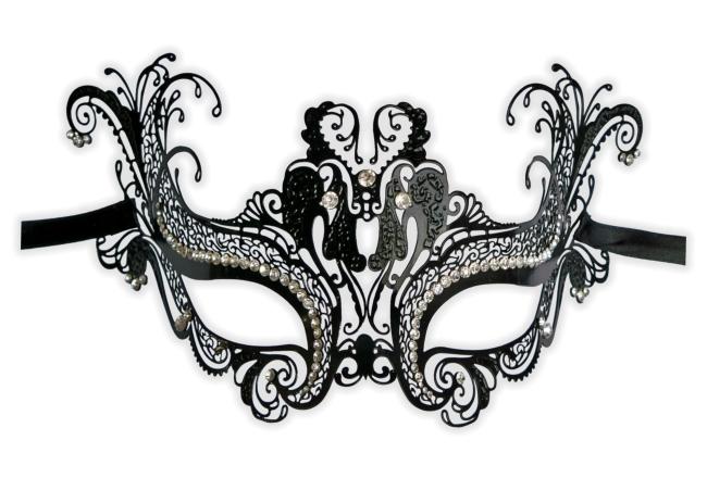 Delicate Metal Masquerade Mask 'Larina' - Click Image to Close
