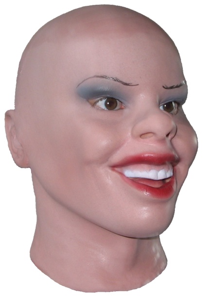 'Smiling Bella' femme visage masque en latex - Cliquez sur l'image pour la fermer