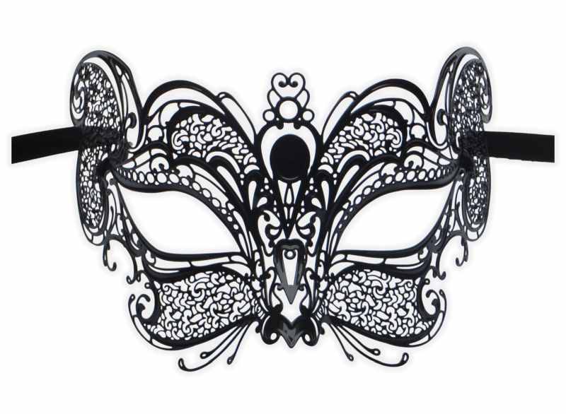 Venetian Mask Filigree Metal 'Mia' - Click Image to Close