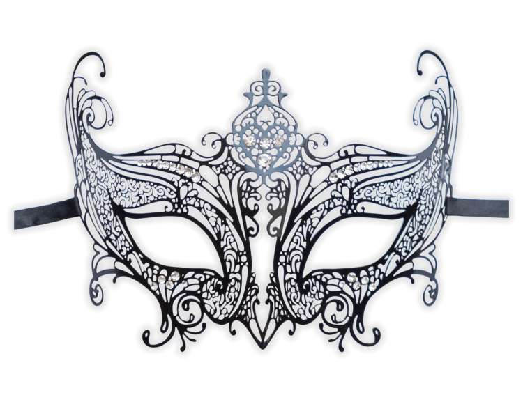 Filigrane Venezianische Maske aus Metall 'Amrei' - zum Schließen ins Bild klicken
