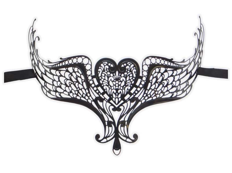 Filigree Venetian Mask 'Angel Wings' - Click Image to Close