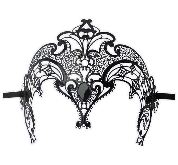 Venetian Mask Tiara Filigree Metal 'Amilia' - Click Image to Close