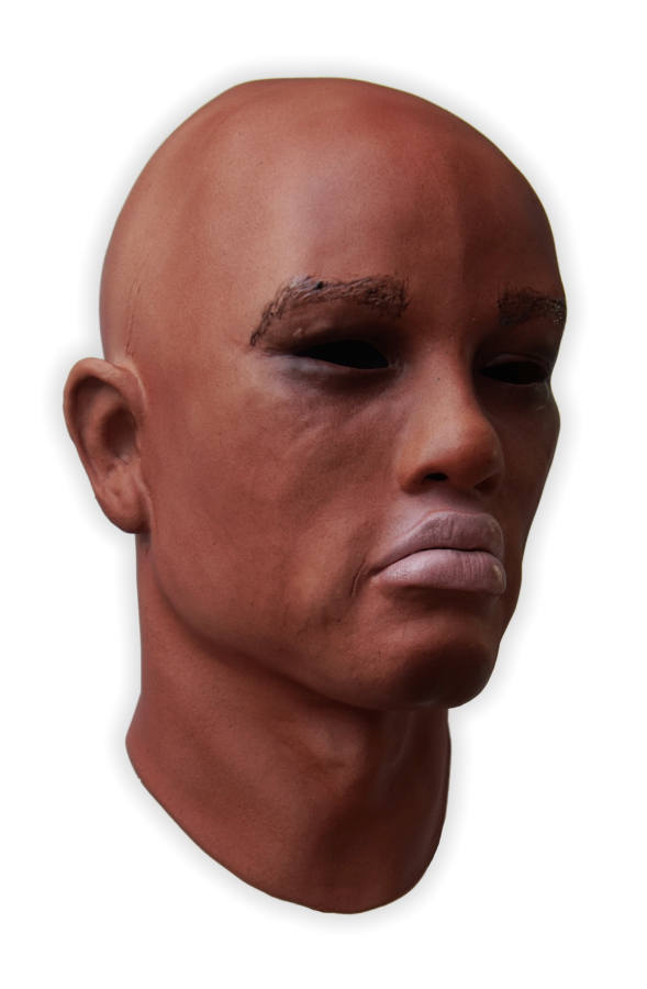 Foam Latex Face Mask Dark Skin 'Jayden' - Click Image to Close