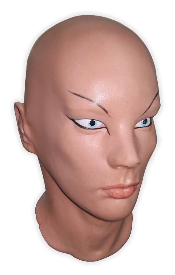 Futuristic Woman Face Latex Mask - Click Image to Close
