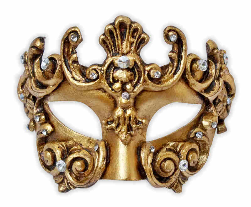 Golden Masquerade Mask Venice 'Civran' - Click Image to Close