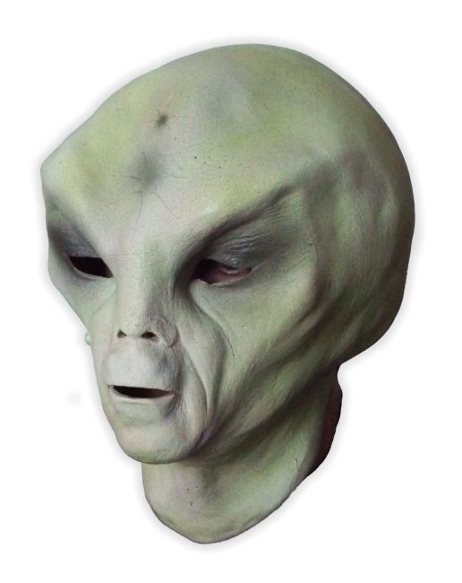 Alien Maske Grün - zum Schließen ins Bild klicken