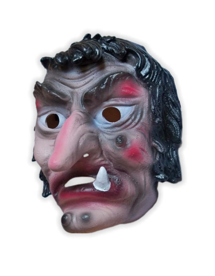 Media máscara de bruja de látex - Haga un click en la imagen para cerrar