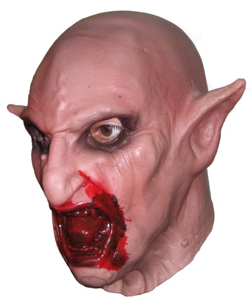 Fratzengesicht Halloween Maske aus Schaumlatex - zum Schließen ins Bild klicken