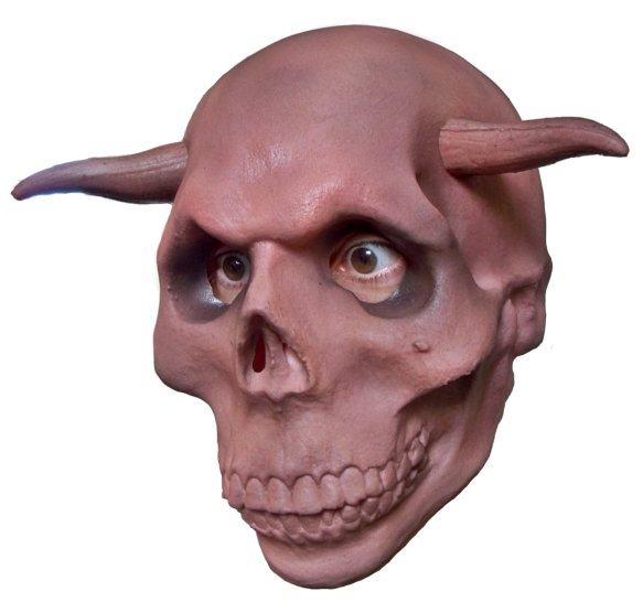 Horror Mask 'Skull with Horns' - Click Image to Close