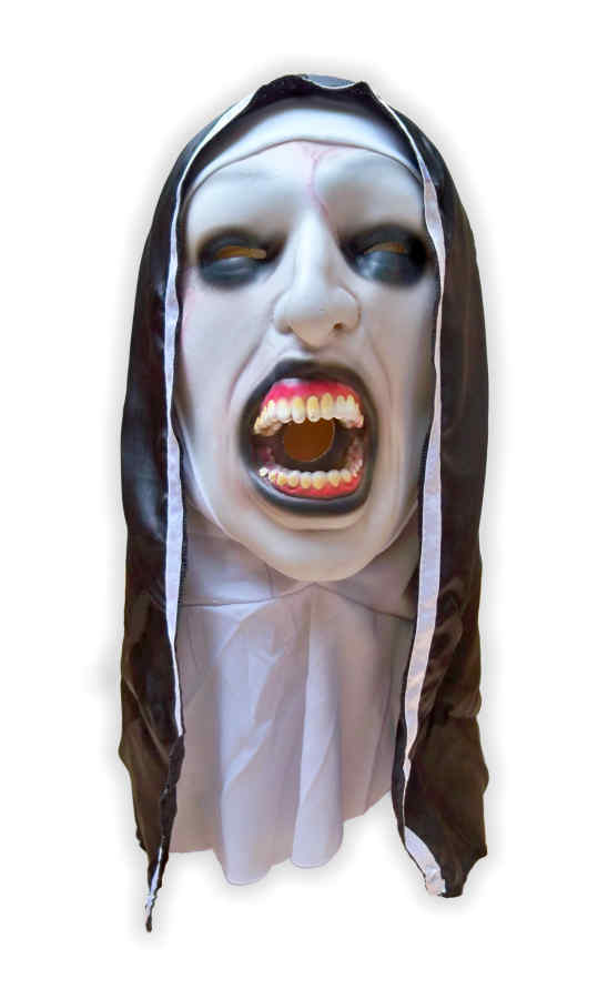 Masque en latex de nonne effrayante - Cliquez sur l'image pour la fermer