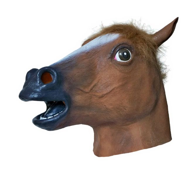 Masque Tete de Cheval Latex - Cliquez sur l'image pour la fermer