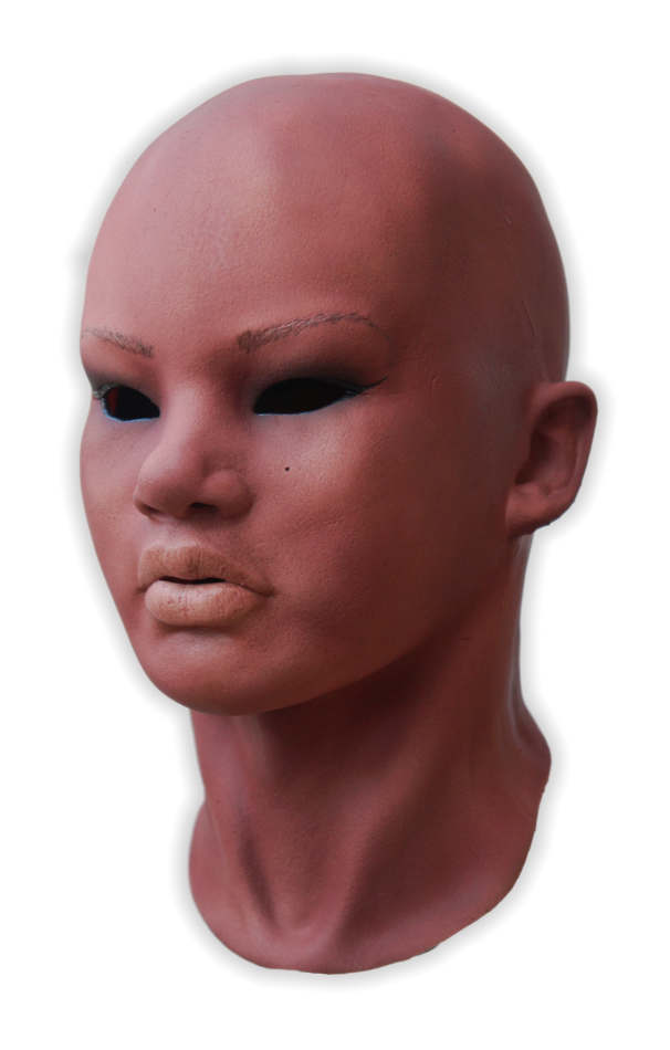 Female Latex Mask Dark Skin 'Carmen' - Click Image to Close