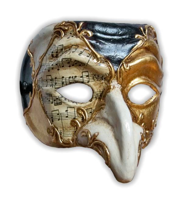 Pulcinella scacchi musica Venezianische Maske Karneval 