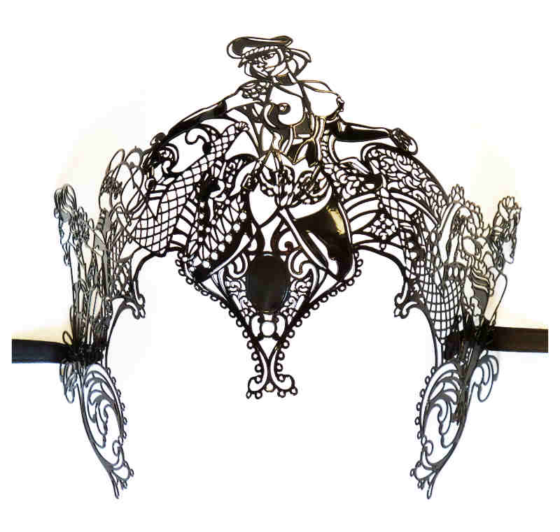 Venetian Mask Filigree Metal 'Tiara Erotica' - Click Image to Close