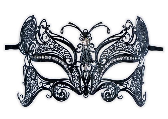 Filigree Metal Venetian Mask 'Butterfly' - Click Image to Close
