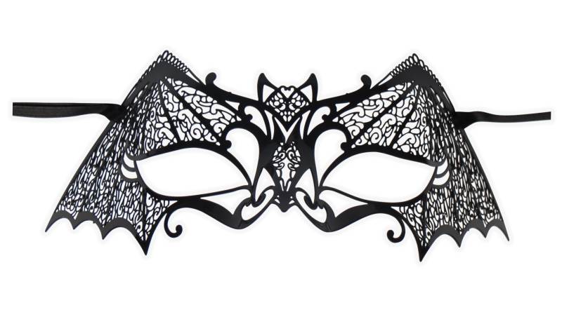 Masque Venise Metal Noir 'Chauve-Souris' - Cliquez sur l'image pour la fermer