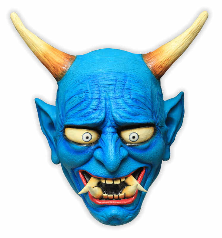 Blue Demon Latex Mask - Click Image to Close