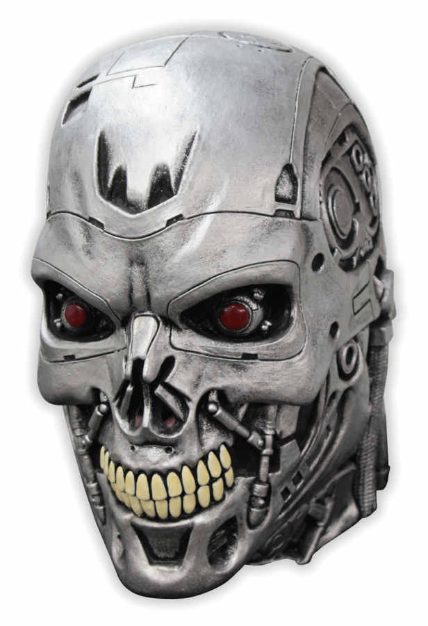 Terminator Schädel Maske aus Latex - zum Schließen ins Bild klicken