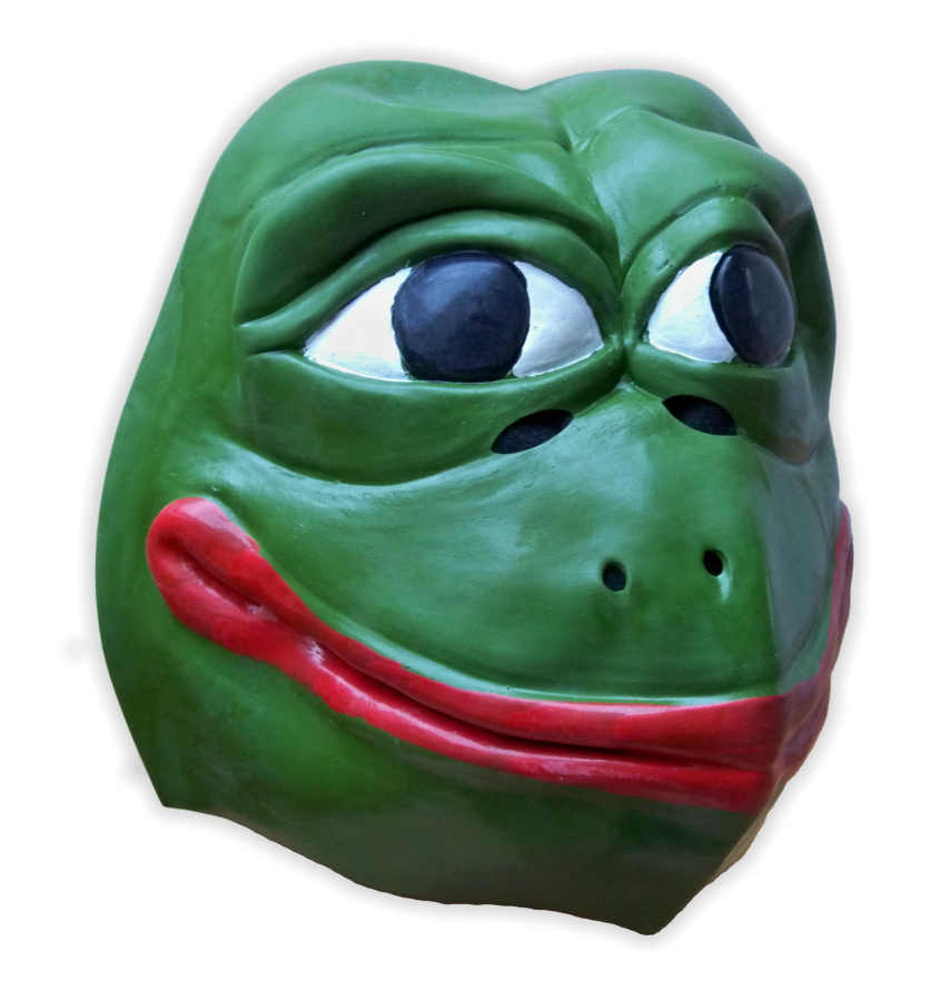 Maschera pepe la rana in lattice