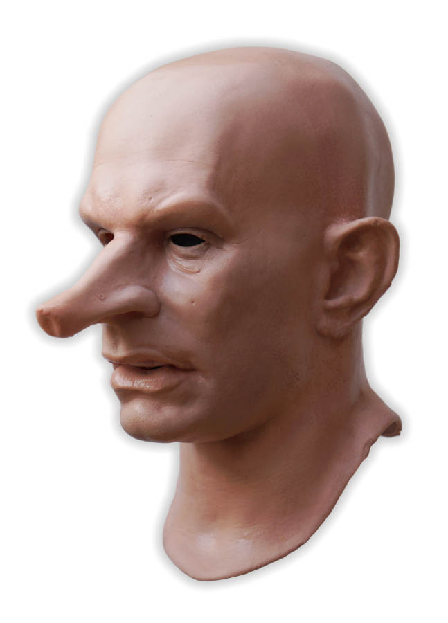 Maske Mann Lange Nase aus Schaumlatex - zum Schließen ins Bild klicken