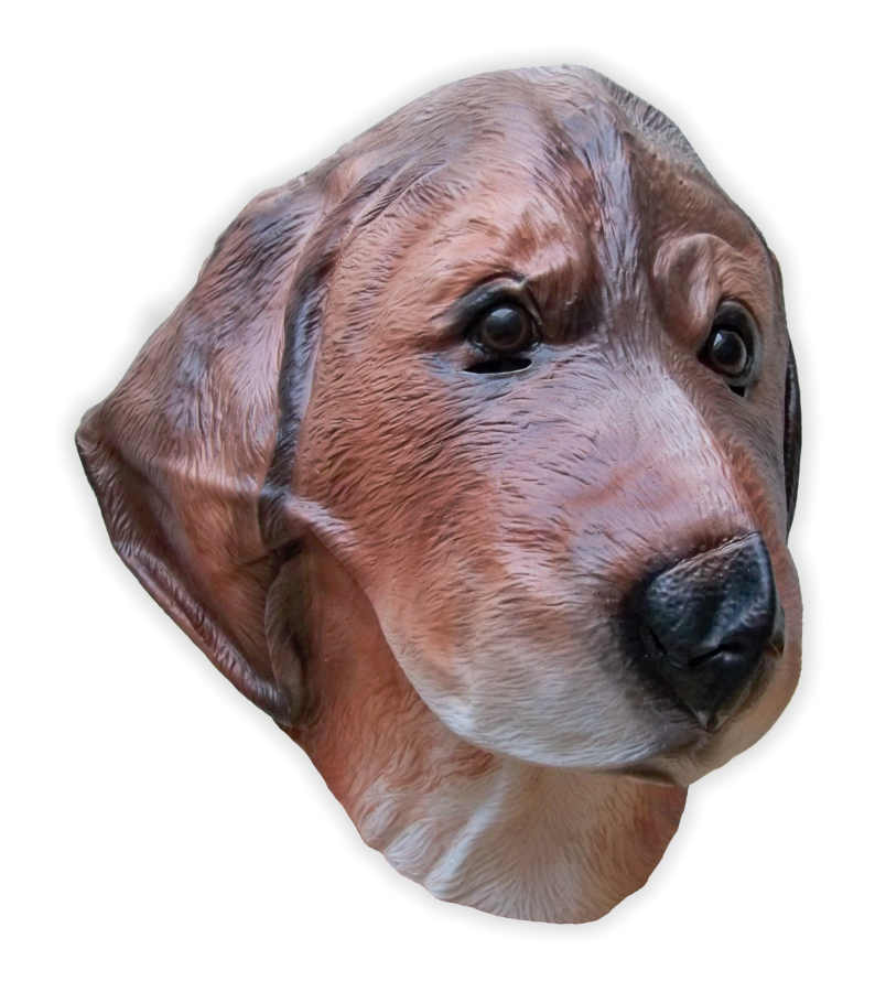Hunde Baby Maske aus Latex - zum Schließen ins Bild klicken
